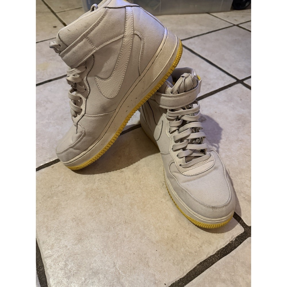 Nike Air Force 1 Mid Canvas Desert Sand ... ah6770-002 Men's 11